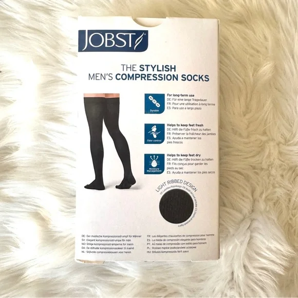 💖 Jobst For Men Thigh High CT Stockings 20-30 mmHG, NWT - Picture 3 of 15